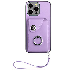 Custodia Silicone Morbida In Pelle Cover BF1 per Apple iPhone 15 Pro Max Viola