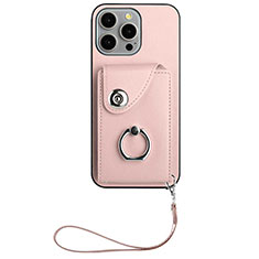 Custodia Silicone Morbida In Pelle Cover BF1 per Apple iPhone 16 Pro Oro Rosa