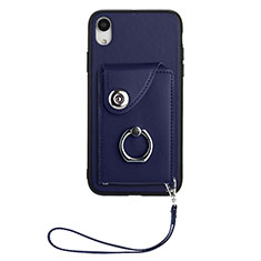 Custodia Silicone Morbida In Pelle Cover BF1 per Apple iPhone XR Blu