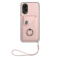 Custodia Silicone Morbida In Pelle Cover BF1 per Oppo A18 Oro Rosa