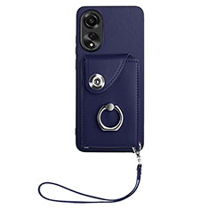 Custodia Silicone Morbida In Pelle Cover BF1 per Oppo A78 4G Blu