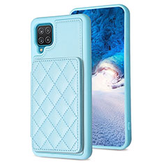 Custodia Silicone Morbida In Pelle Cover BF1 per Samsung Galaxy A12 5G Azzurro