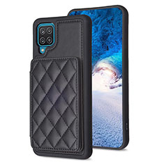 Custodia Silicone Morbida In Pelle Cover BF1 per Samsung Galaxy A12 Nacho Nero