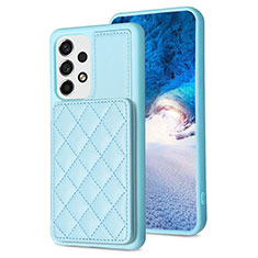 Custodia Silicone Morbida In Pelle Cover BF1 per Samsung Galaxy A13 4G Azzurro