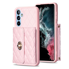 Custodia Silicone Morbida In Pelle Cover BF1 per Samsung Galaxy A54 5G Oro Rosa