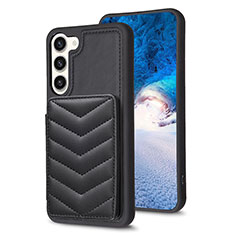 Custodia Silicone Morbida In Pelle Cover BF1 per Samsung Galaxy S22 5G Nero