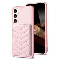 Custodia Silicone Morbida In Pelle Cover BF1 per Samsung Galaxy S24 5G Oro Rosa