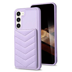 Custodia Silicone Morbida In Pelle Cover BF1 per Samsung Galaxy S24 Plus 5G Lavanda