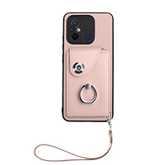 Custodia Silicone Morbida In Pelle Cover BF1 per Xiaomi Poco C55 Oro Rosa