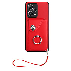 Custodia Silicone Morbida In Pelle Cover BF1 per Xiaomi Redmi Note 12 Explorer Rosso