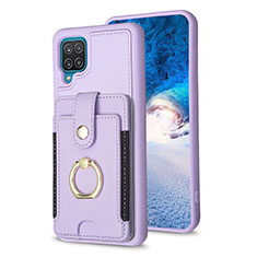 Custodia Silicone Morbida In Pelle Cover BF2 per Samsung Galaxy A12 5G Lavanda