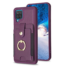 Custodia Silicone Morbida In Pelle Cover BF2 per Samsung Galaxy A12 Viola