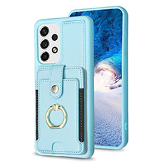 Custodia Silicone Morbida In Pelle Cover BF2 per Samsung Galaxy A13 4G Azzurro