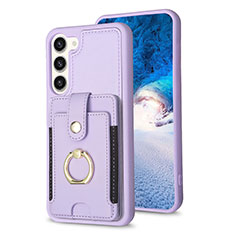 Custodia Silicone Morbida In Pelle Cover BF2 per Samsung Galaxy S23 5G Lavanda