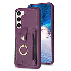 Custodia Silicone Morbida In Pelle Cover BF2 per Samsung Galaxy S23 5G Viola