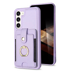 Custodia Silicone Morbida In Pelle Cover BF2 per Samsung Galaxy S25 5G Lavanda