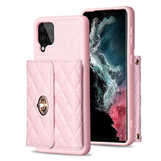 Custodia Silicone Morbida In Pelle Cover BF3 per Samsung Galaxy A12 5G Oro Rosa