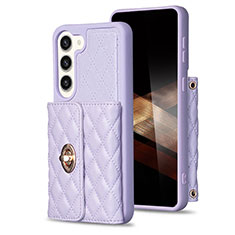 Custodia Silicone Morbida In Pelle Cover BF3 per Samsung Galaxy S25 5G Lavanda