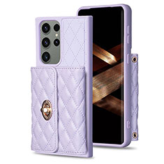 Custodia Silicone Morbida In Pelle Cover BF3 per Samsung Galaxy S25 Ultra 5G Lavanda