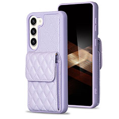 Custodia Silicone Morbida In Pelle Cover BF5 per Samsung Galaxy S25 5G Lavanda