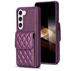 Custodia Silicone Morbida In Pelle Cover BF5 per Samsung Galaxy S25 5G Viola