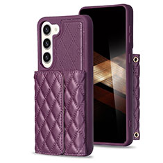 Custodia Silicone Morbida In Pelle Cover BF6 per Samsung Galaxy S24 Plus 5G Viola