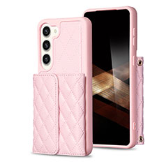 Custodia Silicone Morbida In Pelle Cover BF6 per Samsung Galaxy S25 5G Oro Rosa