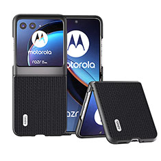 Custodia Silicone Morbida In Pelle Cover BH4 per Motorola Moto Razr 40 Ultra 5G Nero