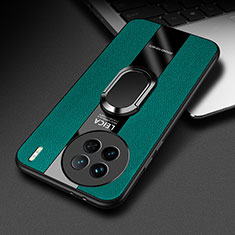 Custodia Silicone Morbida In Pelle Cover con Magnetico Anello Supporto PB2 per Vivo X90 Pro+ Plus 5G Verde