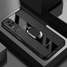 Custodia Silicone Morbida In Pelle Cover con Magnetico Anello Supporto PB2 per Xiaomi Redmi K50 Pro 5G Nero