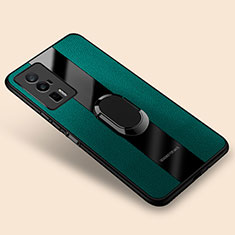 Custodia Silicone Morbida In Pelle Cover con Magnetico Anello Supporto PB2 per Xiaomi Redmi K60 Pro 5G Verde