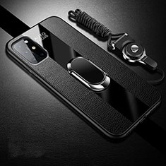 Custodia Silicone Morbida In Pelle Cover con Magnetico Anello Supporto per OnePlus 8T 5G Nero