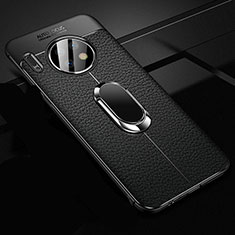 Custodia Silicone Morbida In Pelle Cover con Magnetico Anello Supporto Z02 per Huawei Mate 30 Pro Nero