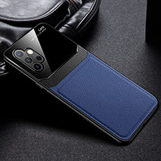 Custodia Silicone Morbida In Pelle Cover con Magnetico FL1 per Samsung Galaxy A32 4G Blu