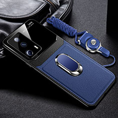 Custodia Silicone Morbida In Pelle Cover con Magnetico FL2 per Xiaomi Mi 12 Lite NE 5G Blu