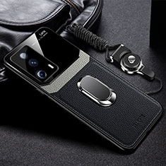 Custodia Silicone Morbida In Pelle Cover con Magnetico FL2 per Xiaomi Mi 12 Lite NE 5G Nero