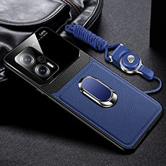 Custodia Silicone Morbida In Pelle Cover con Magnetico FL2 per Xiaomi Poco X4 GT 5G Blu