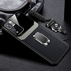 Custodia Silicone Morbida In Pelle Cover con Magnetico FL2 per Xiaomi Redmi Note 11 Pro+ Plus 5G Nero