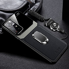 Custodia Silicone Morbida In Pelle Cover con Magnetico FL2 per Xiaomi Redmi Note 11T 5G Nero