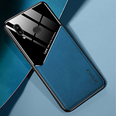 Custodia Silicone Morbida In Pelle Cover con Magnetico per Samsung Galaxy A10s Blu