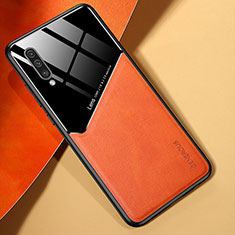 Custodia Silicone Morbida In Pelle Cover con Magnetico per Samsung Galaxy A30S Arancione