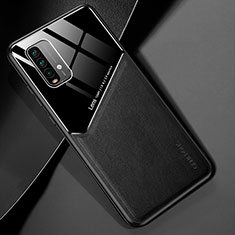 Custodia Silicone Morbida In Pelle Cover con Magnetico per Xiaomi Redmi 9T 4G Nero