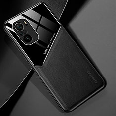 Custodia Silicone Morbida In Pelle Cover con Magnetico per Xiaomi Redmi K40 Pro 5G Nero