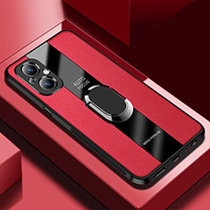 Custodia Silicone Morbida In Pelle Cover con Magnetico S01 per Oppo Reno8 Z 5G Rosso