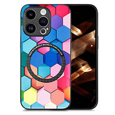 Custodia Silicone Morbida In Pelle Cover con Magnetico S01D per Apple iPhone 13 Pro Colorato
