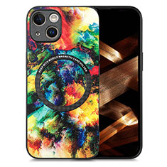 Custodia Silicone Morbida In Pelle Cover con Magnetico S01D per Apple iPhone 14 Multicolore