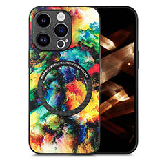 Custodia Silicone Morbida In Pelle Cover con Magnetico S01D per Apple iPhone 16 Pro Multicolore