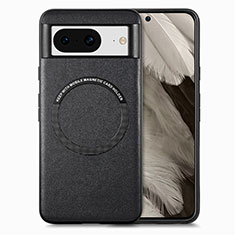 Custodia Silicone Morbida In Pelle Cover con Magnetico S01D per Google Pixel 8 5G Marrone