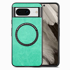 Custodia Silicone Morbida In Pelle Cover con Magnetico S01D per Google Pixel 8 5G Verde