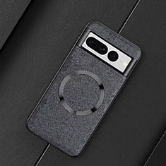 Custodia Silicone Morbida In Pelle Cover con Magnetico TB1 per Google Pixel 7 Pro 5G Nero